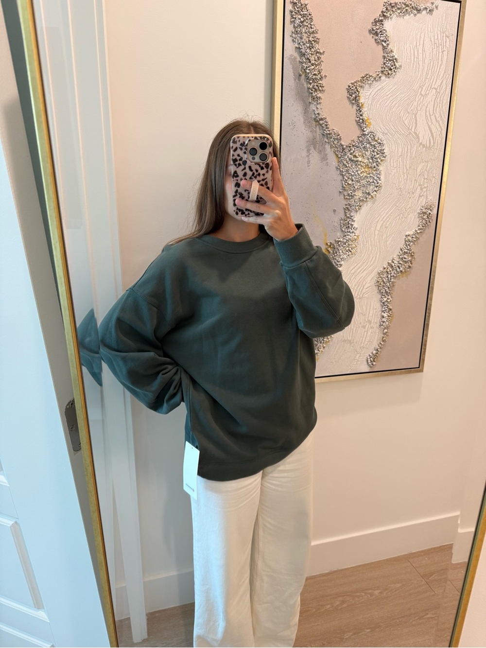 Lululemon perfectly oversized crew sweatshirt smoked spruce brand new with tags - Picture 2 of 8